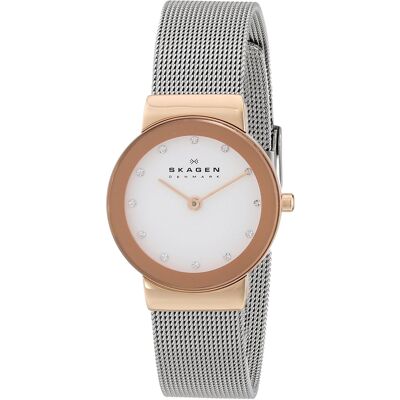 Skagen Naisten kello 358SRSC Freja Valkoinen/Teräs Ø26 mm Skagen Naisten kello 358SRSC Freja Valkoinen/Teräs Ø26 mm