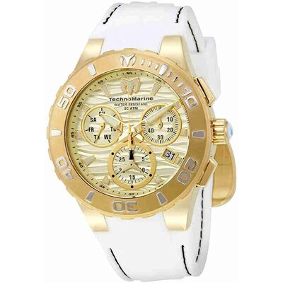 Technomarine Miesten kello TM-115078 Kullattu/Kumi Ø44 mm Technomarine Miesten kello TM-115078 Kullattu/Kumi Ø44 mm