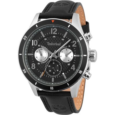Timberland Miesten kello TDWGF2201001 Hooksett Musta/Nahka Ø46 mm Timberland Miesten kello TDWGF2201001 Hooksett Musta/Nahka Ø46 mm