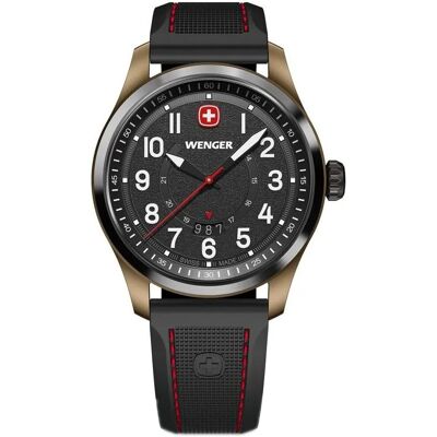 Wenger Miesten kello 01.0541.124 Terragraph Musta/Kumi Ø43 mm Wenger Miesten kello 01.0541.124 Terragraph Musta/Kumi Ø43 mm