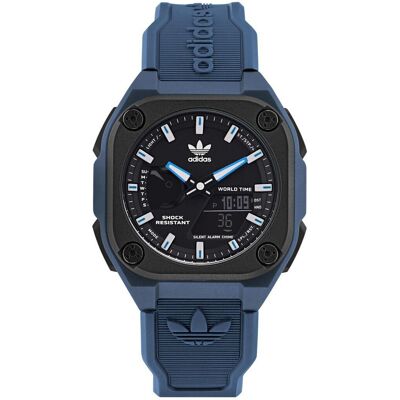Adidas Miesten kello AOST22545 Street Digital Musta/Kumi Adidas Miesten kello AOST22545 Street Digital Musta/Kumi