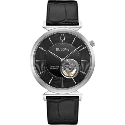Bulova Miesten kello 96A234 Classic Musta/Nahka Ø40 mm Bulova Miesten kello 96A234 Classic Musta/Nahka Ø40 mm