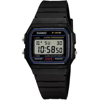 Casio F-91W-1YEG Youth LCD/Kumi Ø33 mm Casio F-91W-1YEG Youth LCD/Kumi Ø33 mm