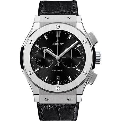 Hublot Miesten kello 521.NX.1171.LR Classic Fusion Musta/Nahka Ø45 mm Hublot Miesten kello 521.NX.1171.LR Classic Fusion Musta/Nahka Ø45 mm