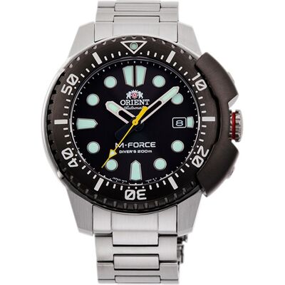 Orient Miesten kello RA-AC0L01B00B M-Force Musta/Teräs Ø47.3 mm Orient Miesten kello RA-AC0L01B00B M-Force Musta/Teräs Ø47.3 mm