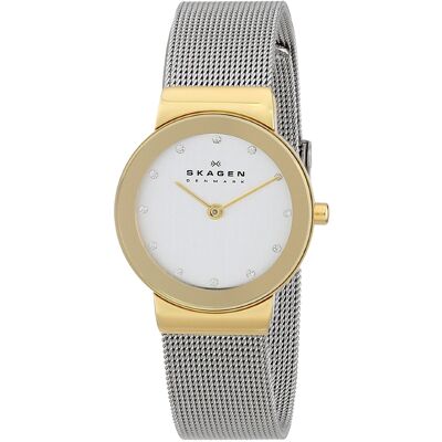 Skagen Naisten kello 358SGSCD Freja Valkoinen/Teräs Ø27 mm Skagen Naisten kello 358SGSCD Freja Valkoinen/Teräs Ø27 mm