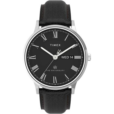 Timex Miesten kello TW2U88600 The Waterbury Musta/Nahka Ø40 mm Timex Miesten kello TW2U88600 The Waterbury Musta/Nahka Ø40 mm