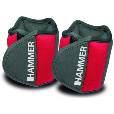 Hammer ranne- ja nilkkapainot - Säädettävä, Neoprene, 0,5/0,75kg Hammer ranne- ja nilkkapainot - Säädettävä, Neoprene, 0,5/0,75kg