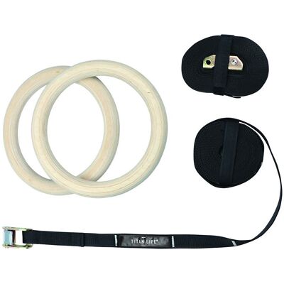 Titan Life PRO Gymrings Wooden, Voimistelurenkaat Titan Life PRO Gymrings Wooden, Voimistelurenkaat
