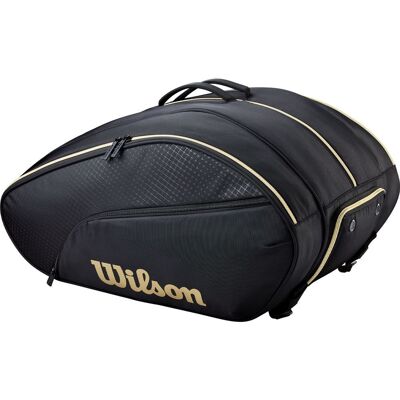 Wilson Defy V1 Padel Bag Black/Gold, Padellaukut Wilson Defy V1 Padel Bag Black/Gold, Padellaukut