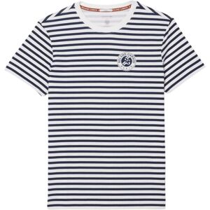 Lacoste Ultra-Dry Roland Garros Edition T-shirt White/Navy Blue Hvid,Mørkeblå (Navy) S Herre Lacoste Ultra-Dry Roland Garros Edition T-shirt White/Navy Blue Hvid,Mørkeblå (Navy) S Herre