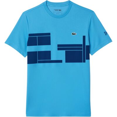 Lacoste Tennis x Novak Djokovic T-shirt Blue Blå S Herre Lacoste Tennis x Novak Djokovic T-shirt Blue Blå S Herre