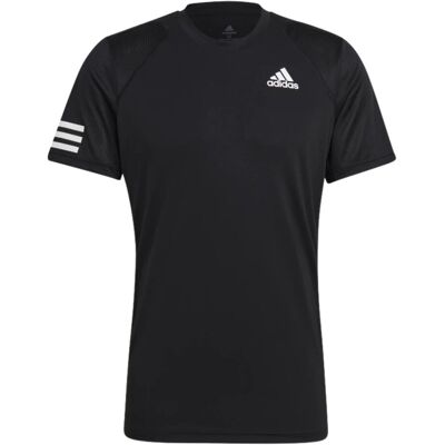 Adidas Club 3-Stripes T-Shirt Black Sort L Herre Adidas Club 3-Stripes T-Shirt Black Sort L Herre