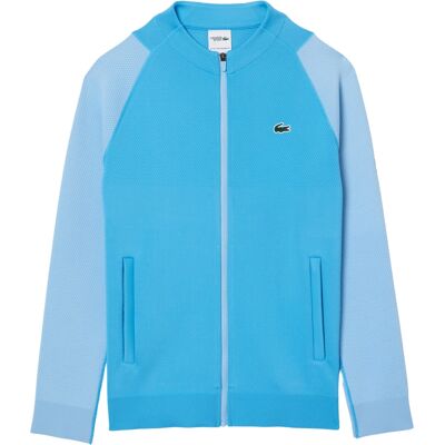 Lacoste Tennis x Novak Djokovic Jacquard Jacket Blue Blå XL Herre Lacoste Tennis x Novak Djokovic Jacquard Jacket Blue Blå XL Herre
