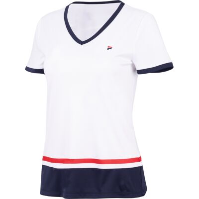 Fila Elisabeth Girls T-shirt White/Navy Hvid 10 år Junior Fila Elisabeth Girls T-shirt White/Navy Hvid 10 år Junior