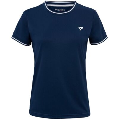 Tecnifibre Team Tech Girls T-shirt Marine Mørkeblå (Navy) 10-12 år Junior Tecnifibre Team Tech Girls T-shirt Marine Mørkeblå (Navy) 10-12 år Junior
