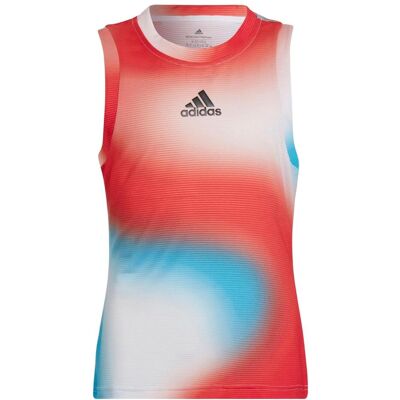 Adidas Girls Match Tank Top White/Vivid Red Rød 9-10 år Junior Adidas Girls Match Tank Top White/Vivid Red Rød 9-10 år Junior