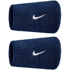 Nike Swoosh Classic Doublewide Wristbands 2-Pack Navy/White Mørkeblå (Navy) Nike Swoosh Classic Doublewide Wristbands 2-Pack Navy/White Mørkeblå (Navy)