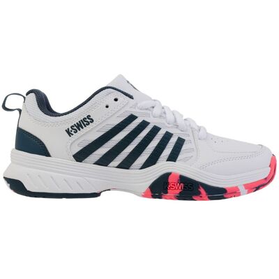 K-Swiss Court Express 2 Junior White/Stargazer/Neon Blaze Hvid Junior K-Swiss Court Express 2 Junior White/Stargazer/Neon Blaze Hvid Junior