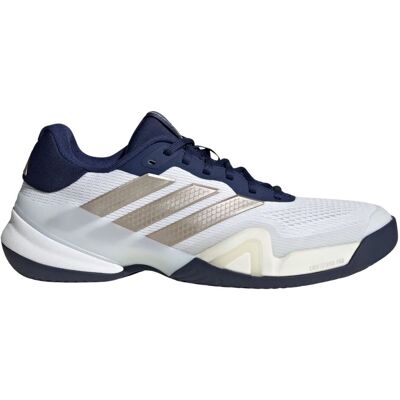 Adidas Barricade 14 Clay Cloud White/Cyber Metallic/Dark Blue Hvid,Mørkeblå (Navy) Herre Adidas Barricade 14 Clay Cloud White/Cyber Metallic/Dark Blue Hvid,Mørkeblå (Navy) Herre