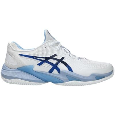 Asics Court FF 3 Novak Clay White/Tuna Blue Hvid,Blå Herre Asics Court FF 3 Novak Clay White/Tuna Blue Hvid,Blå Herre
