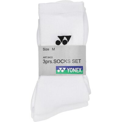 Yonex Performance Socks 3-Pack Hvid Unisex Yonex Performance Socks 3-Pack Hvid Unisex