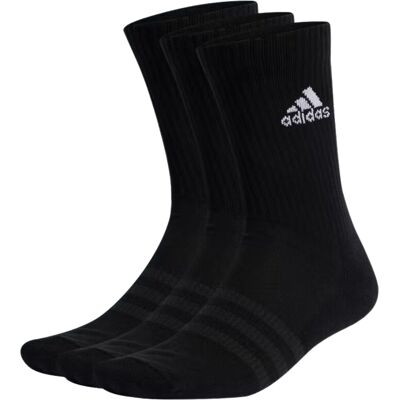 Adidas Cushioned Crew Socks 3-Pack Black Sort Unisex Adidas Cushioned Crew Socks 3-Pack Black Sort Unisex
