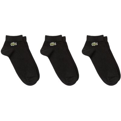 Lacoste Sport Low-Cut Cotton Socks 3-Pack Black Sort Unisex Lacoste Sport Low-Cut Cotton Socks 3-Pack Black Sort Unisex