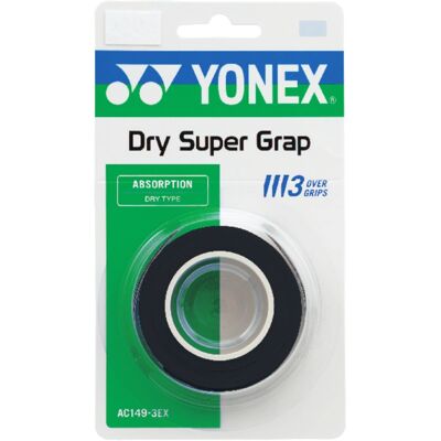 Yonex Dry Super Grap 3-Pack Black Sort Yonex Dry Super Grap 3-Pack Black Sort