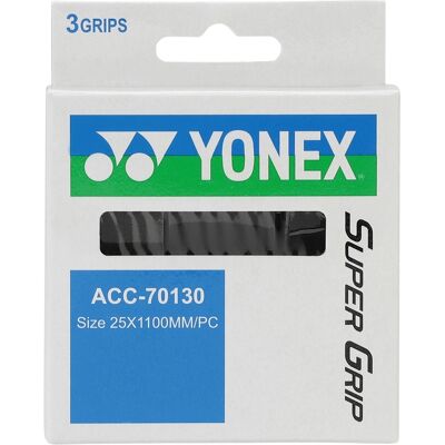 Yonex Super Grip 3-Pack Black Sort Yonex Super Grip 3-Pack Black Sort