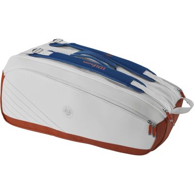 Wilson Super Tour 9 Pack Roland Garros Cream Hvid,Orange Unisex Wilson Super Tour 9 Pack Roland Garros Cream Hvid,Orange Unisex
