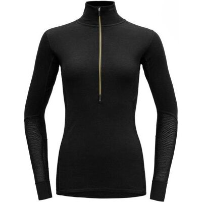 Devold Wool Mesh 190 Zip Neck Wmn Caviar - L L Devold Wool Mesh 190 Zip Neck Wmn Caviar - L L