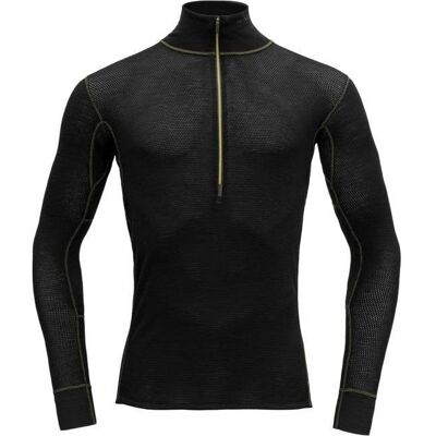 Devold Wool Mesh 190 Zip Neck Man Caviar - XXL XXL Devold Wool Mesh 190 Zip Neck Man Caviar - XXL XXL