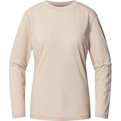 Haglöfs Kaise Wool LS Tee Naisten liitubeige - L L Haglöfs Kaise Wool LS Tee Naisten liitubeige - L L