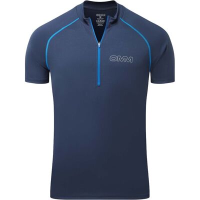 OMM Bearing Zip Tee SS M Navy - L L OMM Bearing Zip Tee SS M Navy - L L