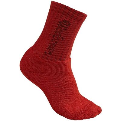 Woolpower Kids Socks Classic Logo 400 Autumn Red - 25-27 25-27 Woolpower Kids Socks Classic Logo 400 Autumn Red - 25-27 25-27