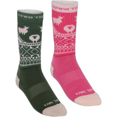 Kari Traa Puffin Sock 2Pk Pink - 40-41 40-41 Kari Traa Puffin Sock 2Pk Pink - 40-41 40-41