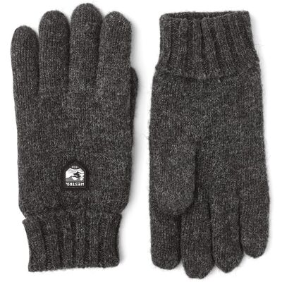 Hestra Basic Wool Gloves Charcoal - 8 8 Hestra Basic Wool Gloves Charcoal - 8 8