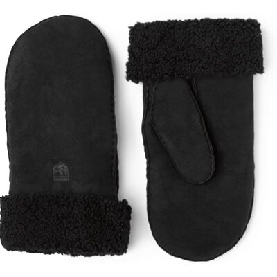 Hestra Sheepskin Mittens Women Black Hestra Sheepskin Mittens Women Black