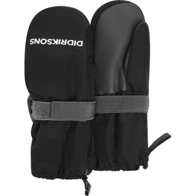 Didriksons Biggles Kids' Zip Mittens Black - 0-2Y 0-2Y Didriksons Biggles Kids' Zip Mittens Black - 0-2Y 0-2Y