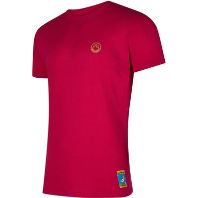 La Sportiva Climbing on the Moon T-Shirt M Fucsia/Giallo - M M La Sportiva Climbing on the Moon T-Shirt M Fucsia/Giallo - M M
