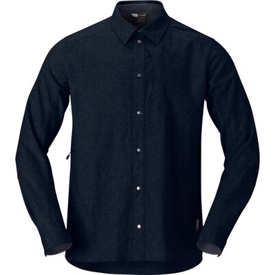 Norrøna Tamok Wool Plain Shirt M'S Indigo Night Melange - S S Norrøna Tamok Wool Plain Shirt M'S Indigo Night Melange - S S