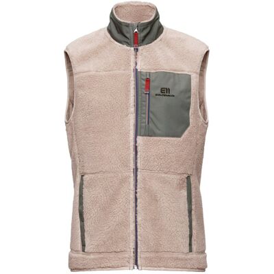 Elevenate M Glacier Pile Vest Ginger Beige - M M Elevenate M Glacier Pile Vest Ginger Beige - M M