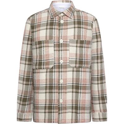 KnowledgeCotton Apparel Checked Overshirt Creme Check - M M KnowledgeCotton Apparel Checked Overshirt Creme Check - M M
