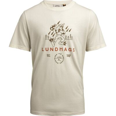 Lundhags Järpen Printed T-shirt M Chalk White - S S Lundhags Järpen Printed T-shirt M Chalk White - S S