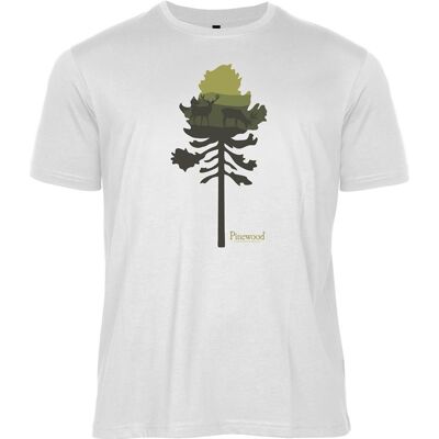 Pinewood Finnveden Recycled Outdoor T-SHIRT White Mel Pine Tree - XL XL Pinewood Finnveden Recycled Outdoor T-SHIRT White Mel Pine Tree - XL XL