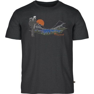Pinewood Finnveden Recycled Outdoor T-SHIRT D.Antr Mel Sunset - S S Pinewood Finnveden Recycled Outdoor T-SHIRT D.Antr Mel Sunset - S S