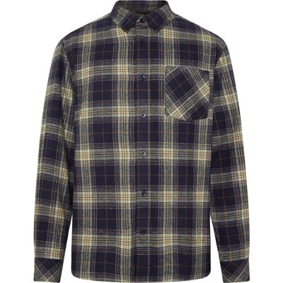 KnowledgeCotton Apparel Organic Cotton Checked Flannel Shirt GOTS Blue Check - L L KnowledgeCotton Apparel Organic Cotton Checked Flannel Shirt GOTS Blue Check - L L