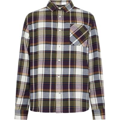 KnowledgeCotton Apparel Organic Cotton Checked Flannel Shirt GOTS Blue Check - M M KnowledgeCotton Apparel Organic Cotton Checked Flannel Shirt GOTS Blue Check - M M