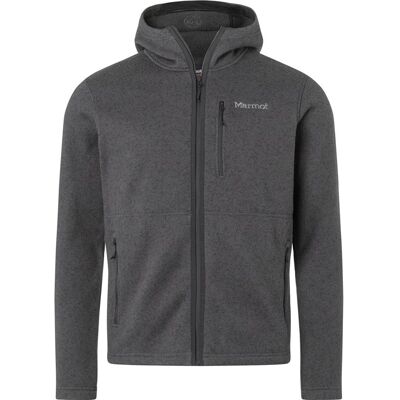 Marmot Drop Line Full Zip Hoody Black Heather - S S Marmot Drop Line Full Zip Hoody Black Heather - S S